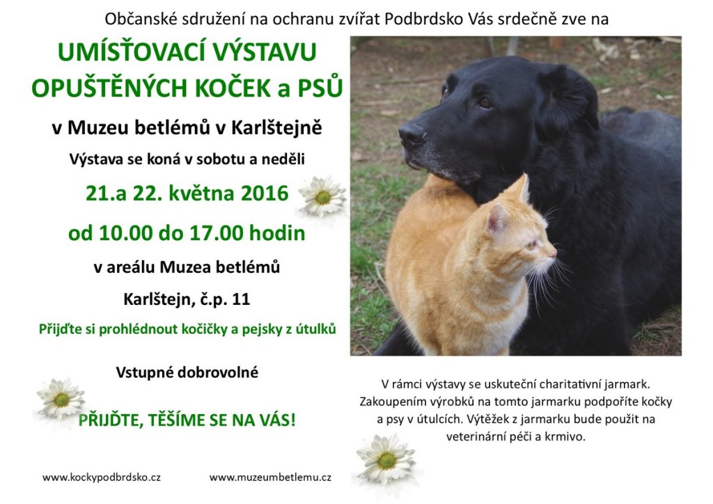 Umisťovací výstava koček a psů 21.-22.05.2016